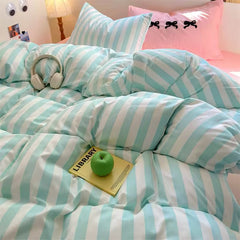 Pastel Stripe Bedding Set