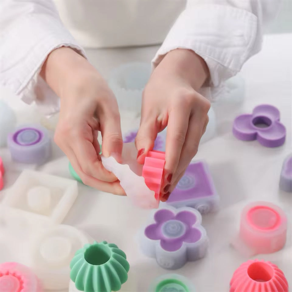 Geometric Silicone Candle Molds