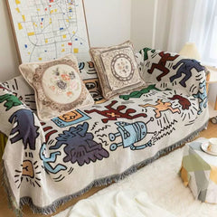 Retro Art Throw Blanket