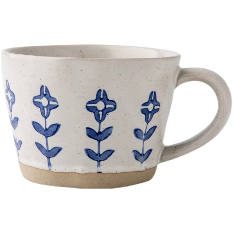 Blue Retro Ceramic Mug