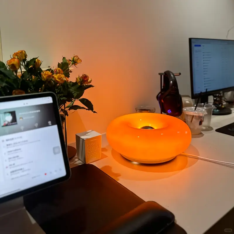 Vintage Donut Bauhaus Lamp