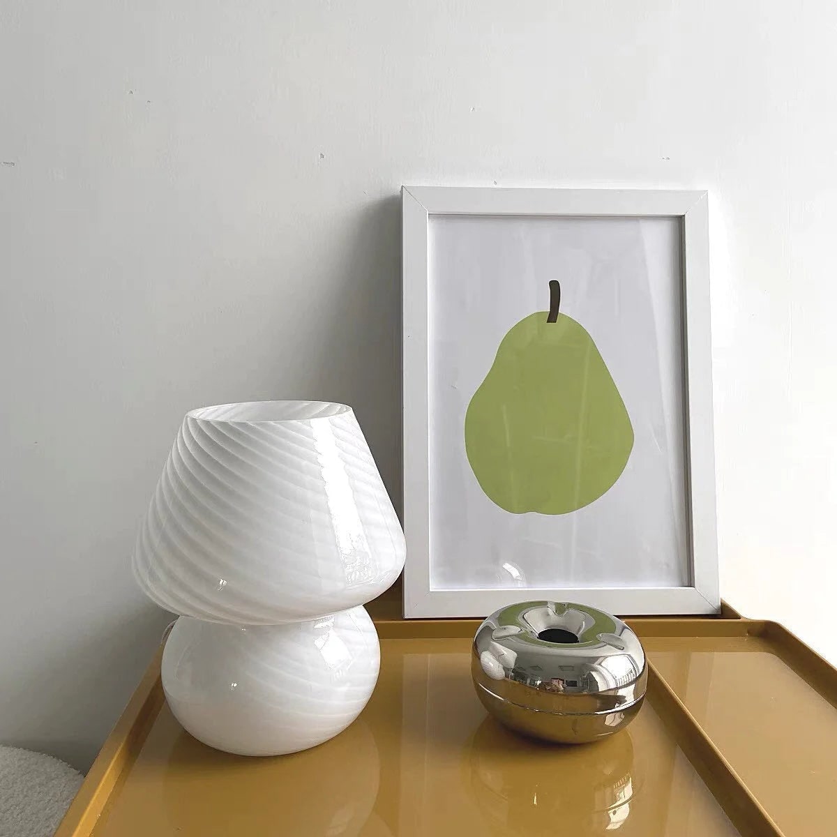 Baby Striped Mushroom Lamp