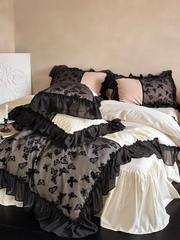 Romantic Butterfly Embroidery Bedding Set