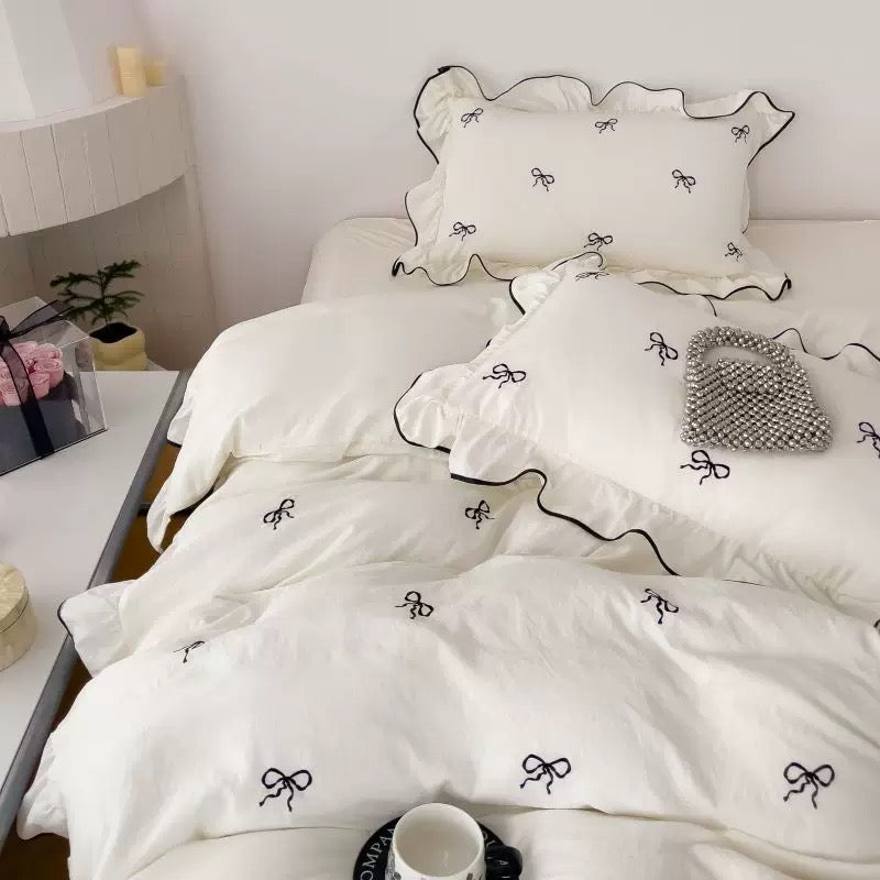 Coquette French Bow Bedding Set