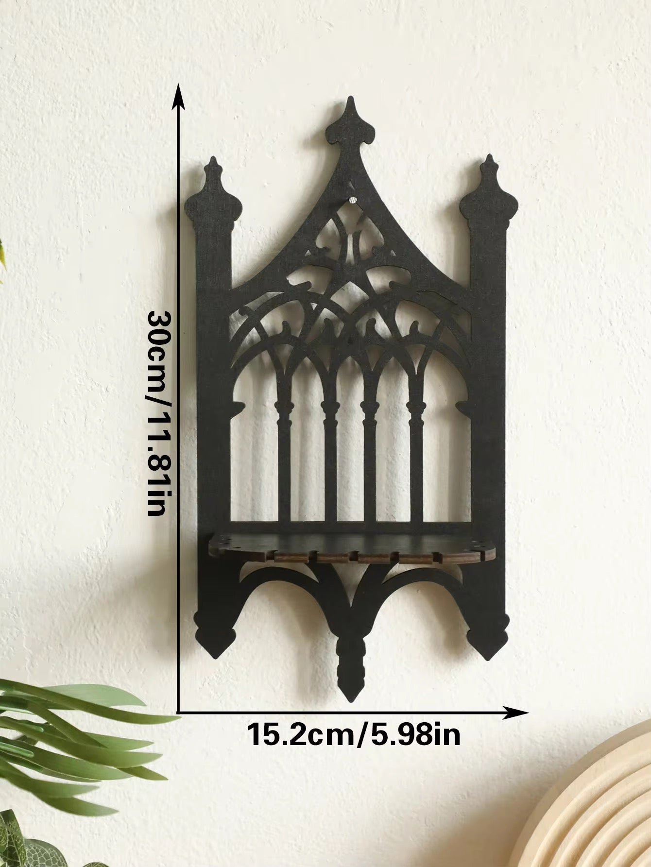 Gothic Wooden Arch Shelf