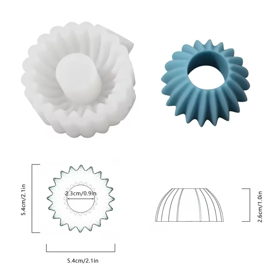 Geometric Silicone Candle Molds
