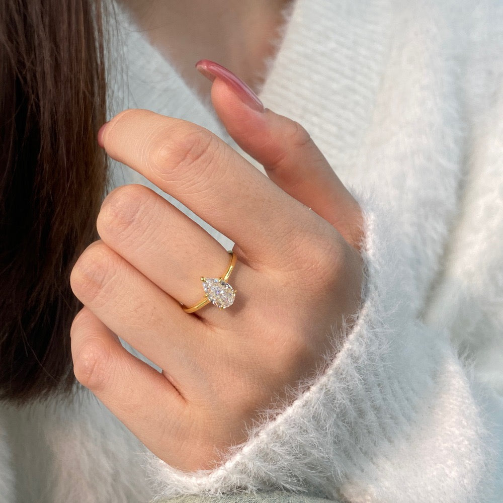 Crystal Silver Ring