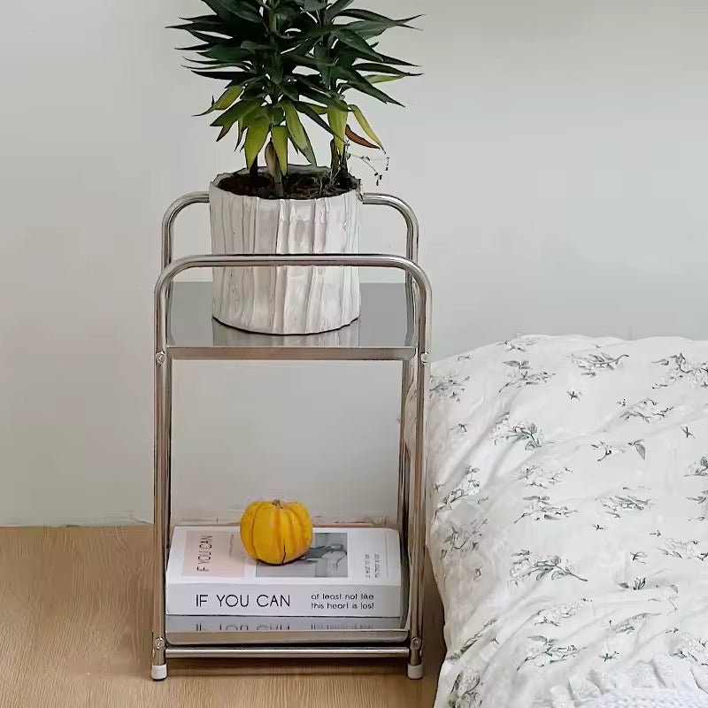 Retro Stainless Steel Side Table