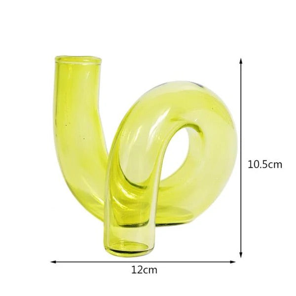 Twist Glass Candlestick Holder