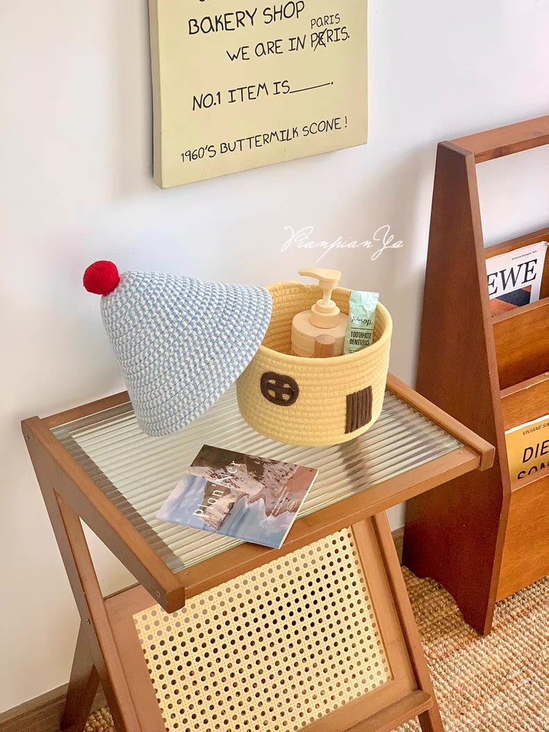 Kawaii House-Shaped Storage Basket