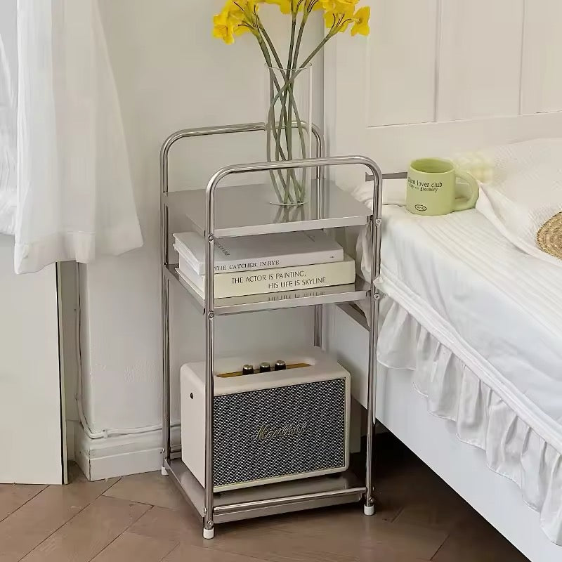 Retro Stainless Steel Side Table