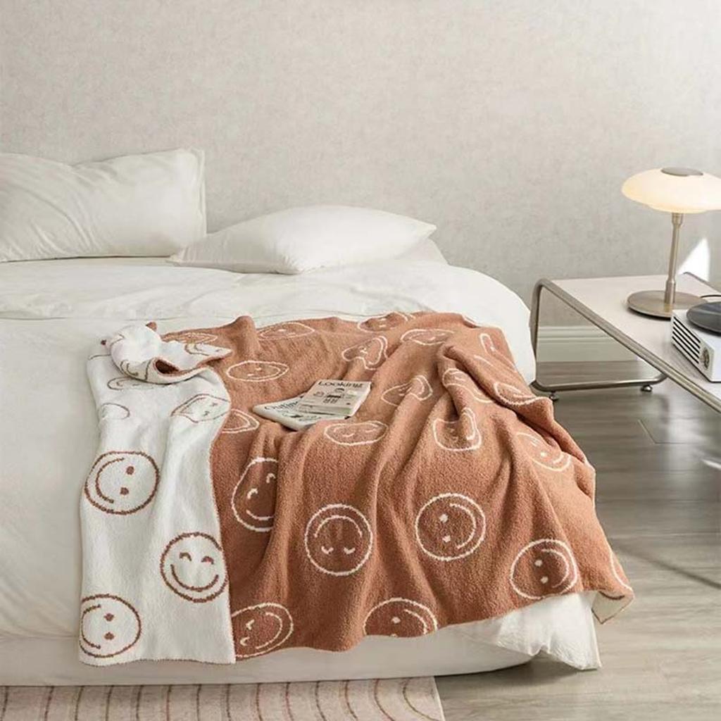 Smiley Face Blanket - Green