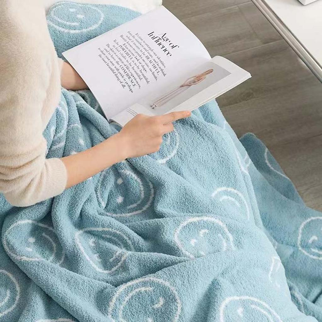 Smiley Face Blanket - Green