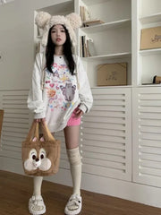 Grunge Kawaii Cat Hoodie