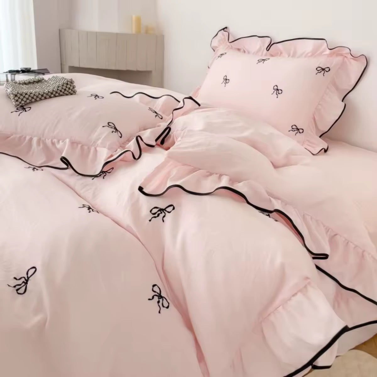 Coquette French Bow Bedding Set
