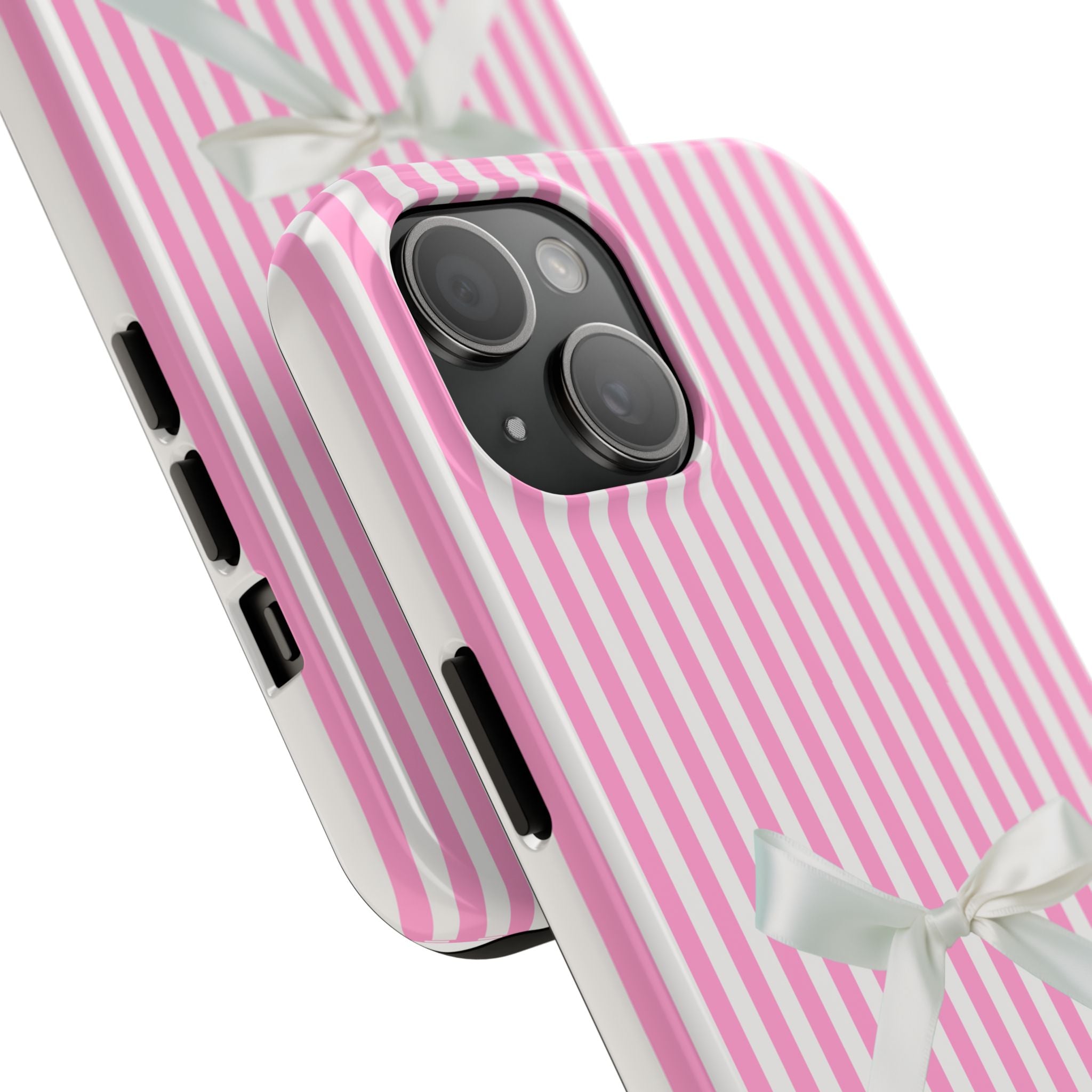 Coquette Pink Striped iPhone Case