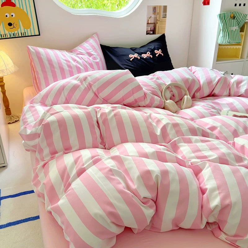 Yellow Polka Dot Bedding Set