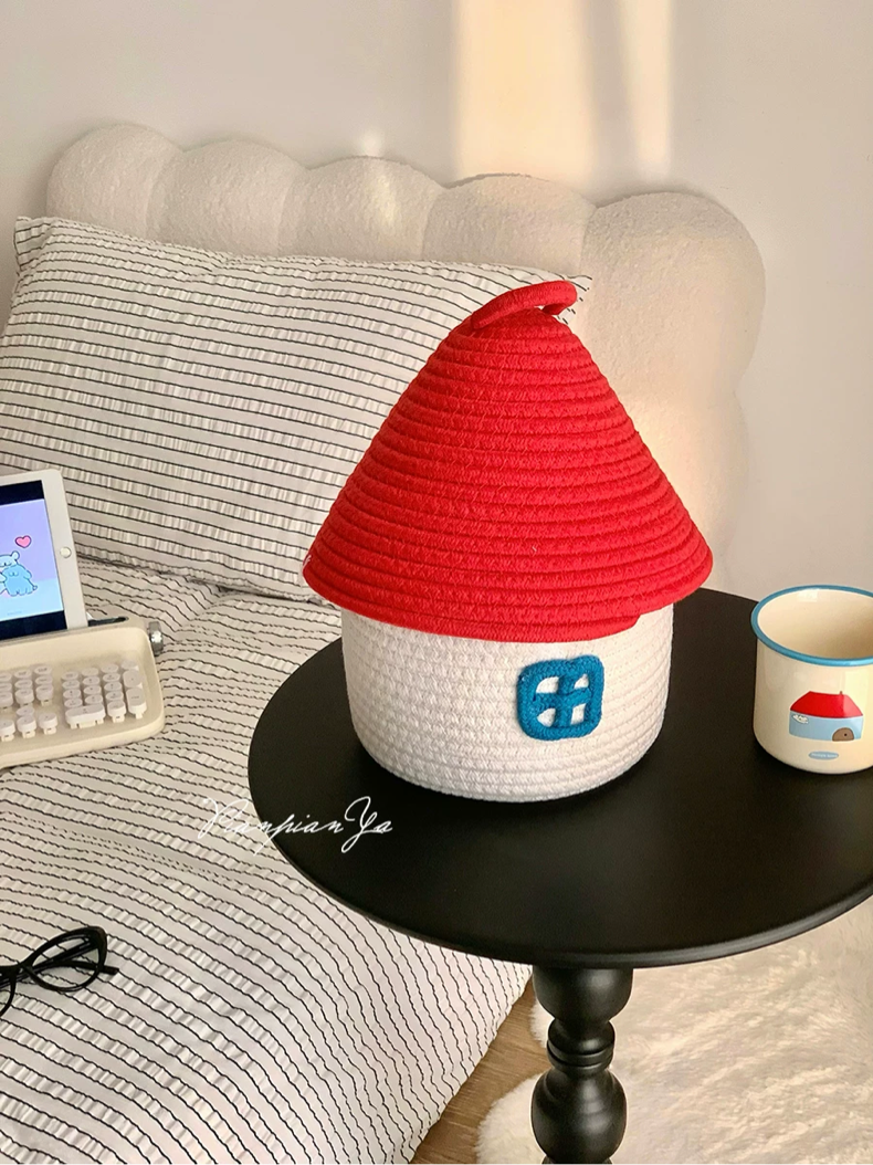 Kawaii House-Shaped Storage Basket