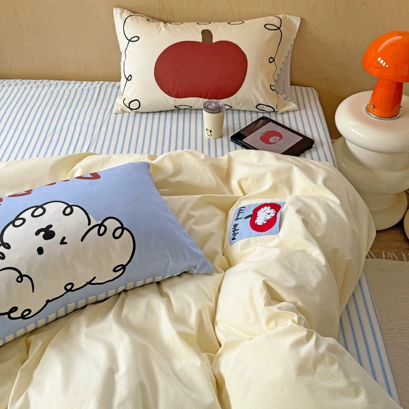 Cute Puppy Cotton Bedding Set