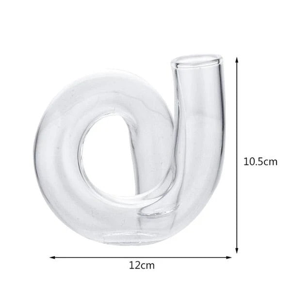 Twist Glass Candlestick Holder