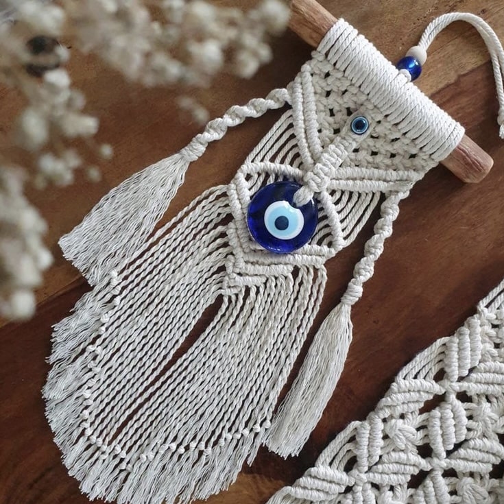 Evil Eye Macrame Wall Hanging