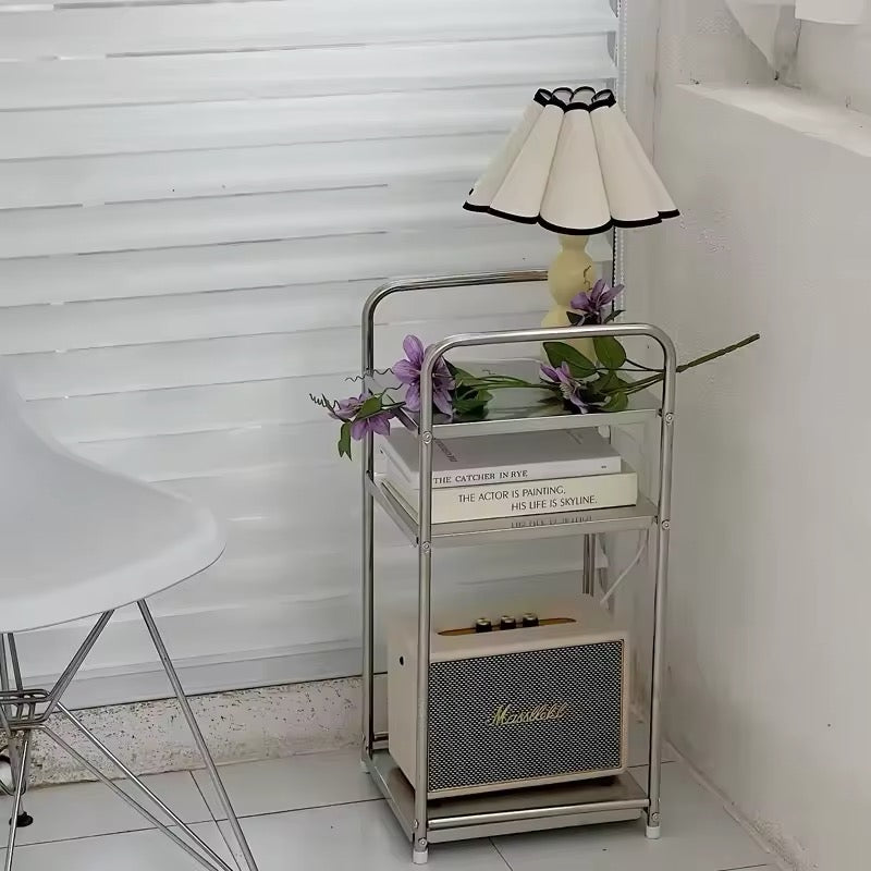 Retro Stainless Steel Side Table