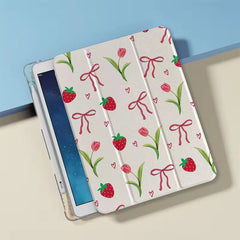 Coquette Strawberry & Tulip iPad Case