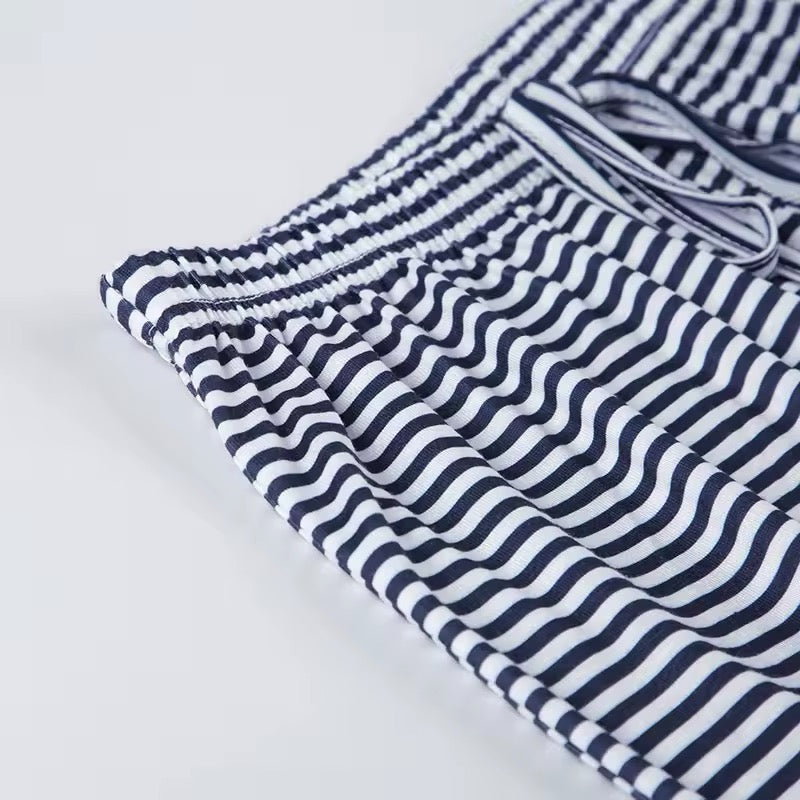 Blue Striped Pants