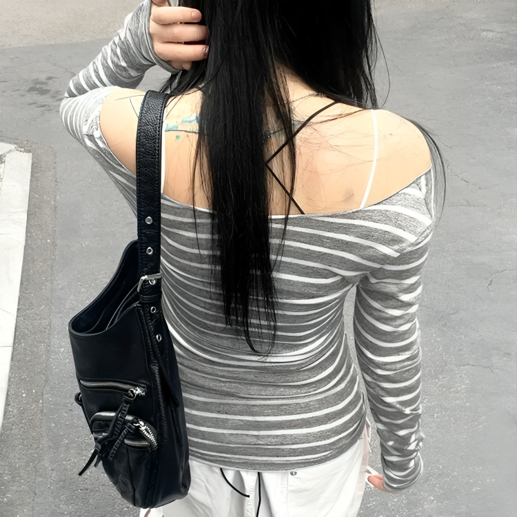 Grunge Striped Long Sleeve