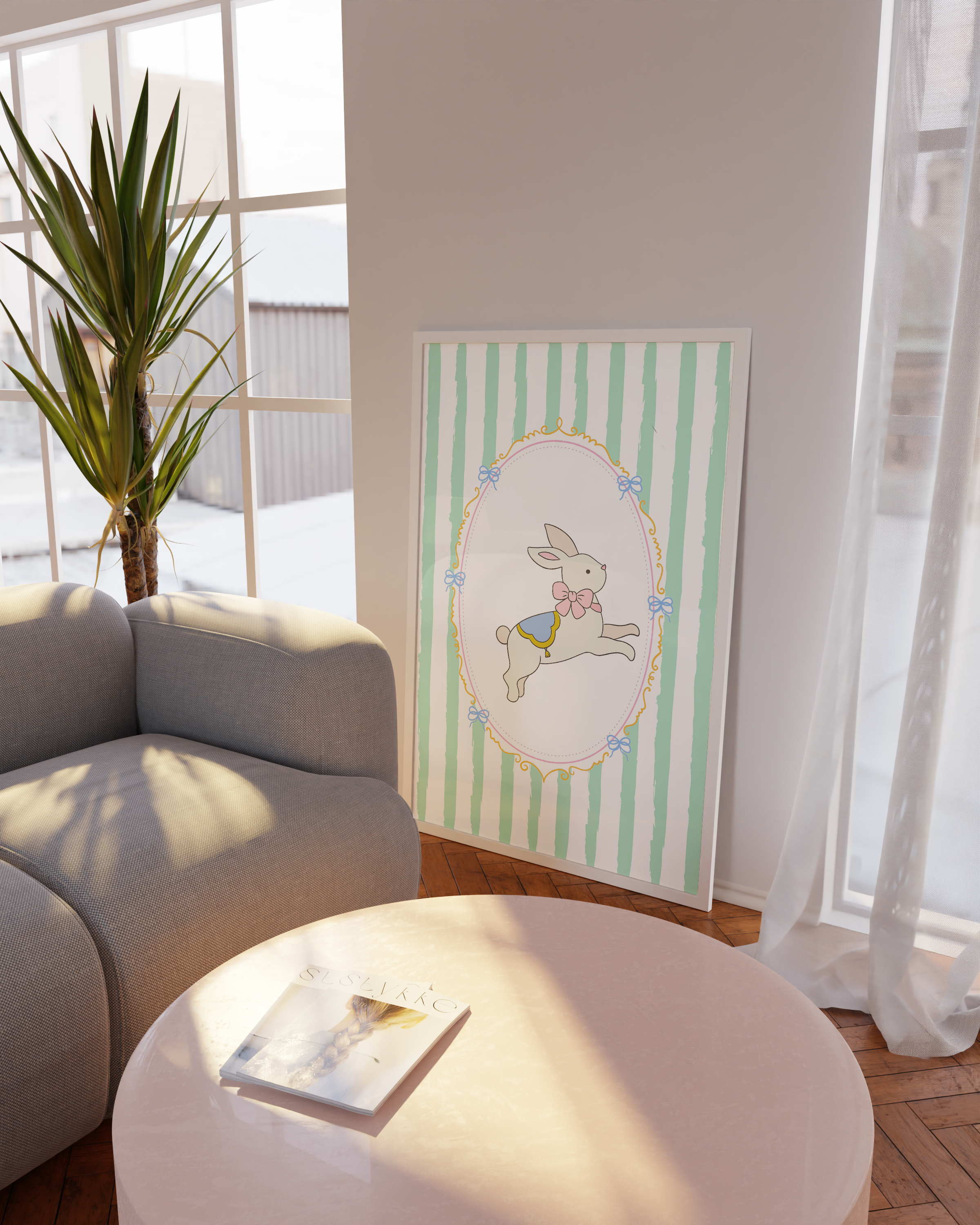 Pastel Bunny Poster Set