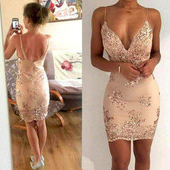 Summer Dress Spaghetti Strap V Neck Sequined Lace Bodycon Dresses Sleeveless Party Evening Vestidos Femme Short Mini Dress
