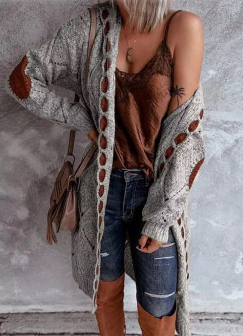 Knitwear New Hot Selling Long-Sleeved Cardigan Sweater Lace