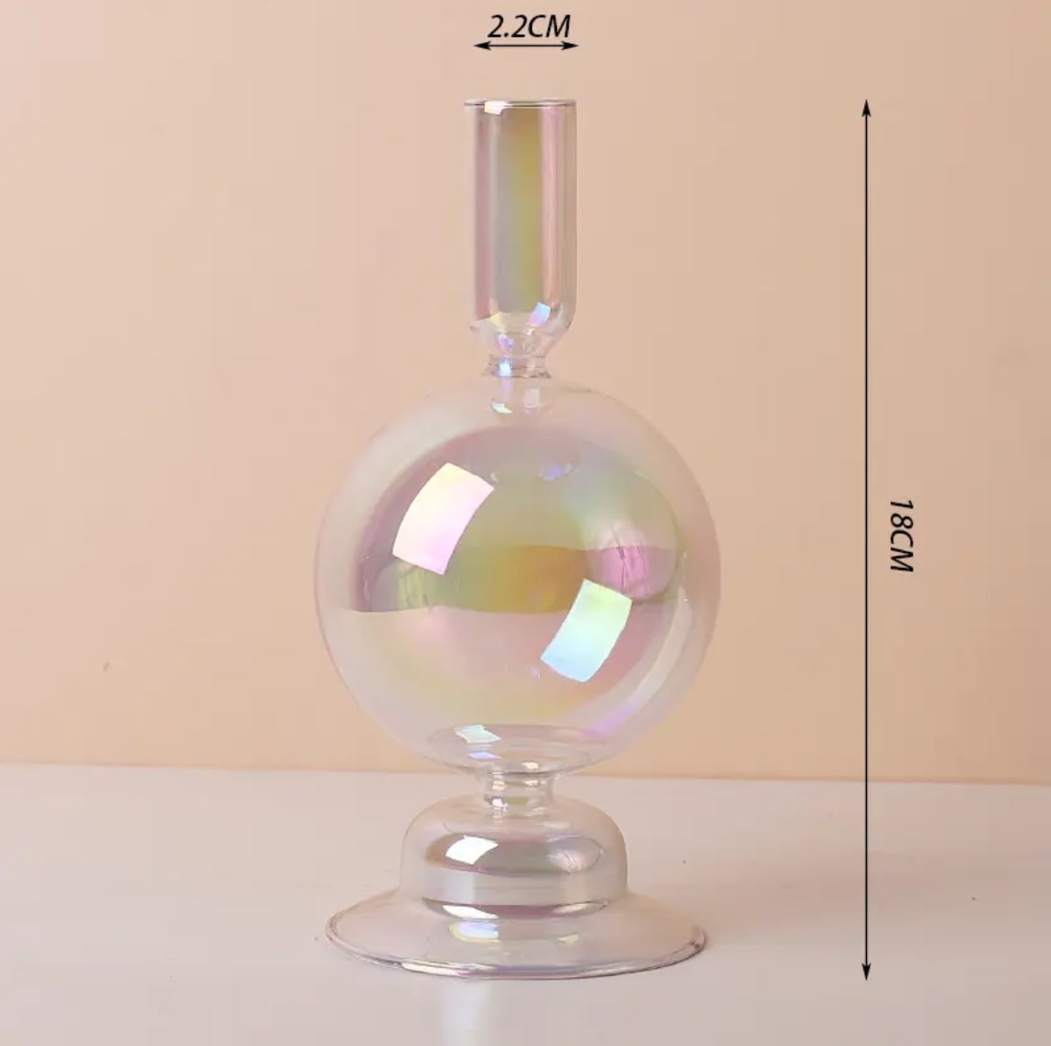 Taper Glass Candlestick Holder