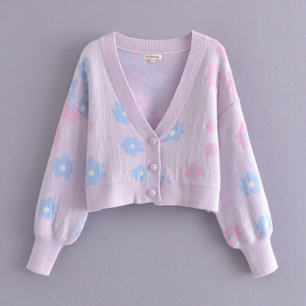 Poppy Floral Pattern Cardigan