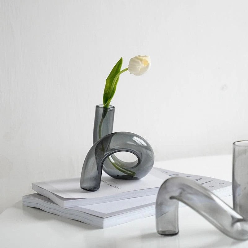 Twist Glass Candlestick Holder