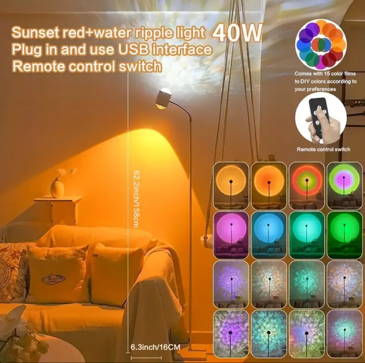 Sunset Light Projection Lamp