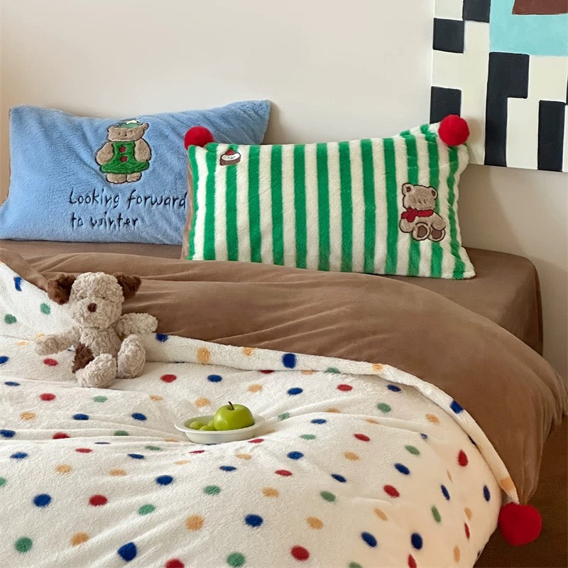 Teddy Velvet Duvet Cover Set