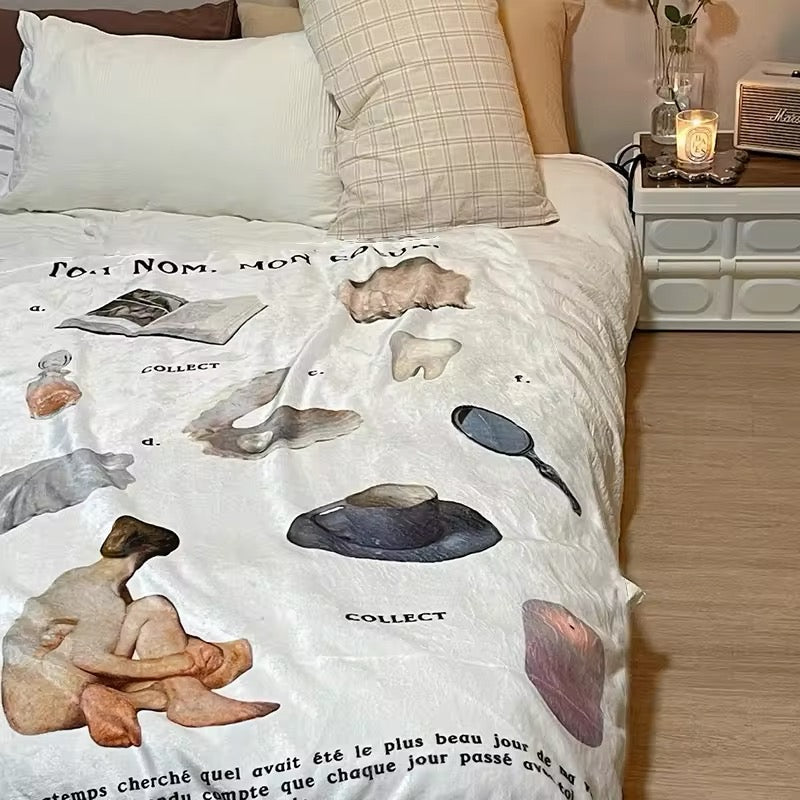 Aesthetic Flannel Throw Blanket