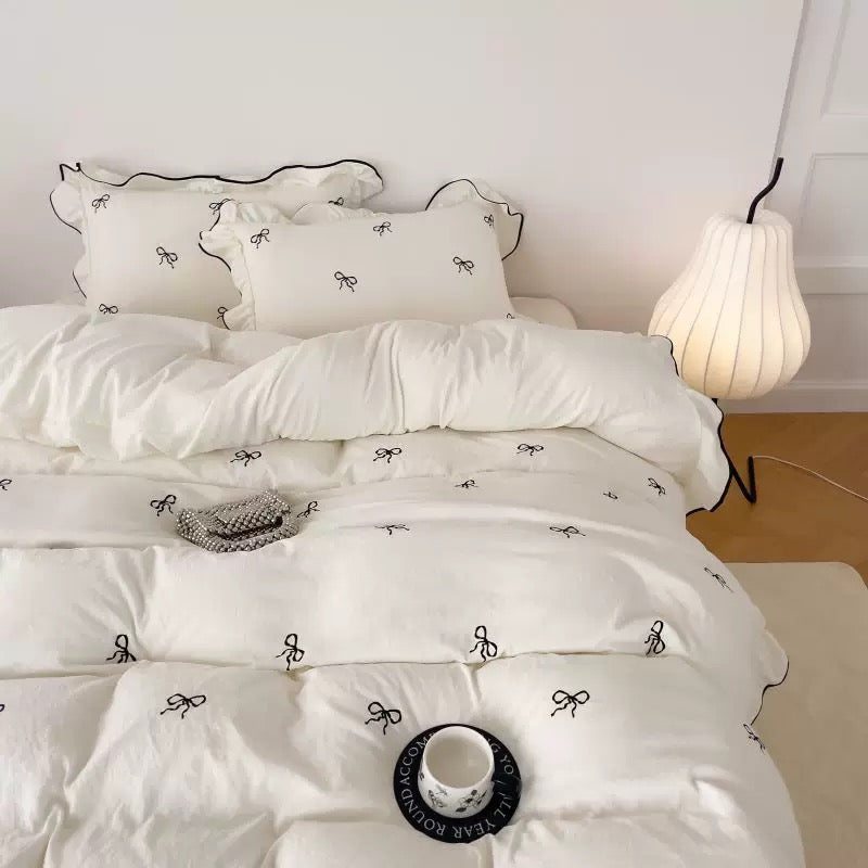 Coquette French Bow Bedding Set
