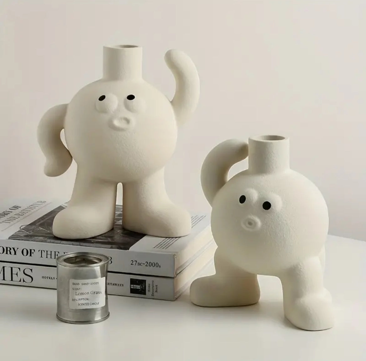 White Ceramic Art Vase