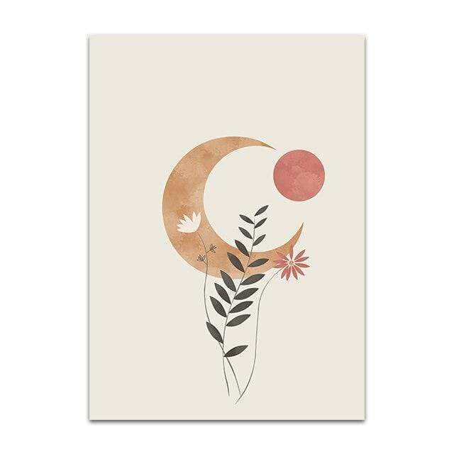 Moon Boho Design Wall Art