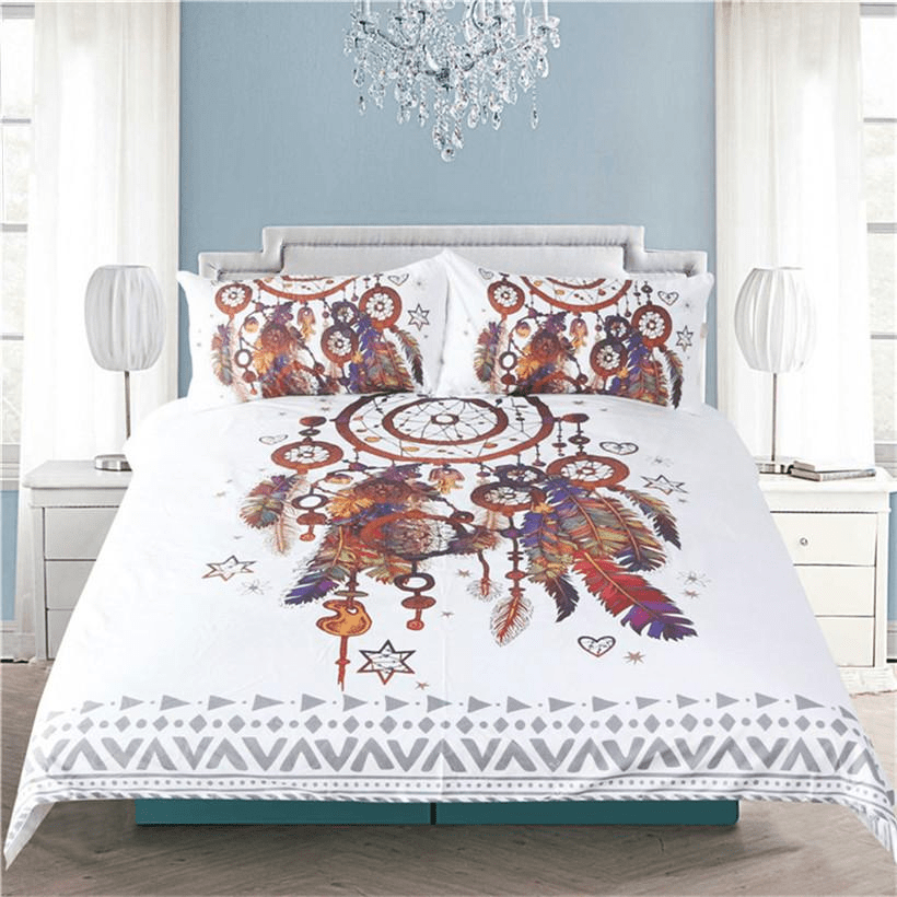 Feather Dreamcatcher Bedding Set 3pcs