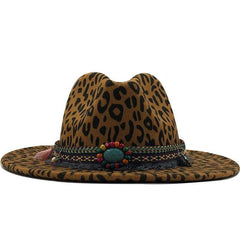 Leopard Print Jazz Hat