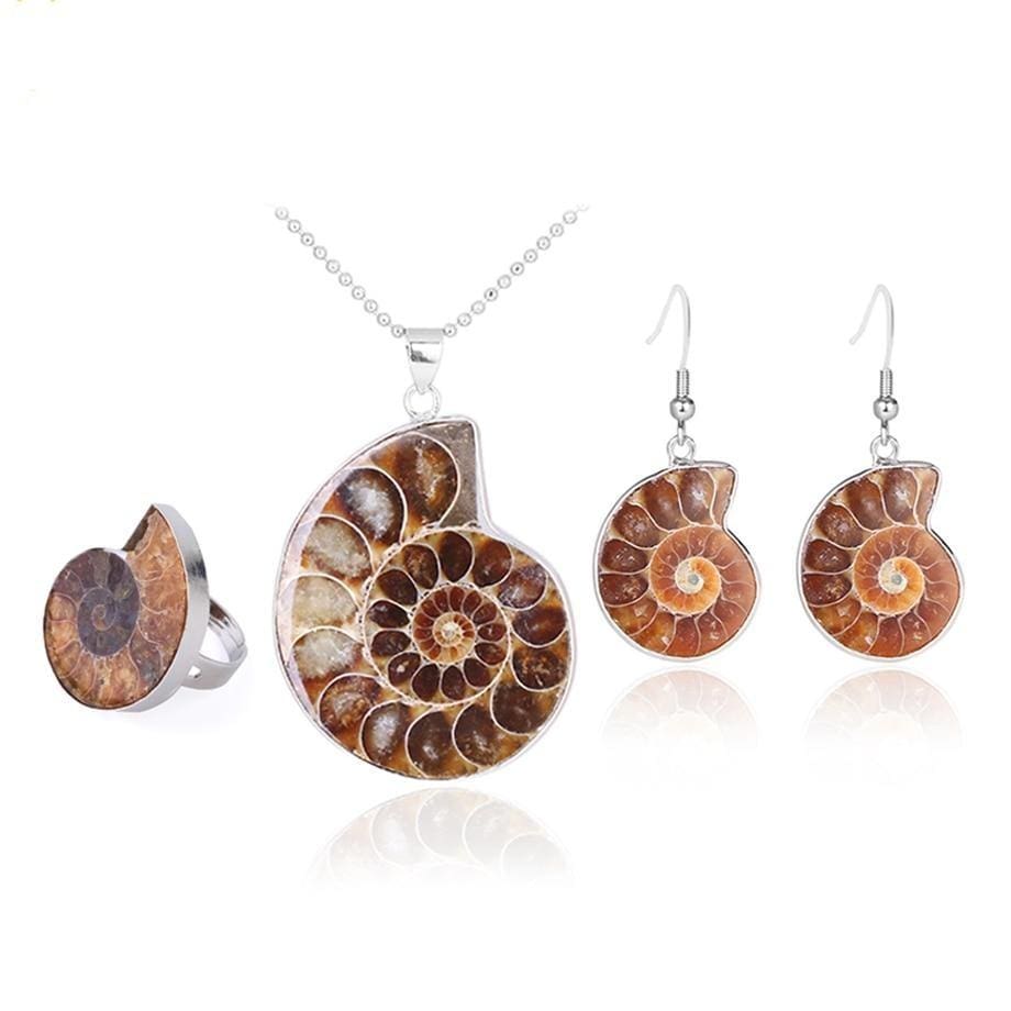 Natural Ammonite Snail Shell Necklace