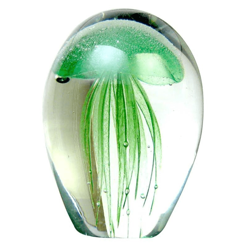 Glow Jellyfish Crystal Glass Decor