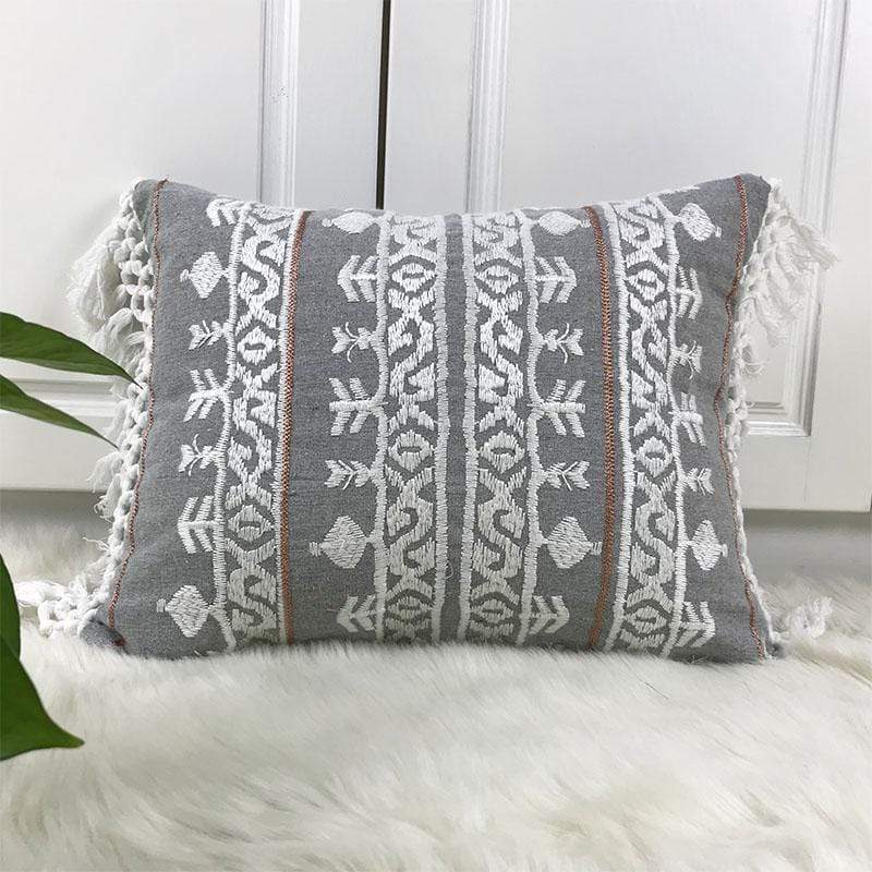 Linen Tassel Cushion Cover