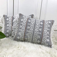 Linen Tassel Cushion Cover