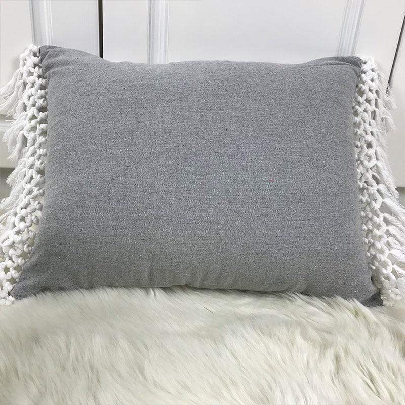 Linen Tassel Cushion Cover