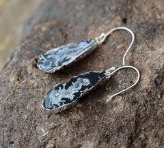 Natural Druzy Dangle Earrings