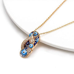 Evil Eye Slipper Necklace